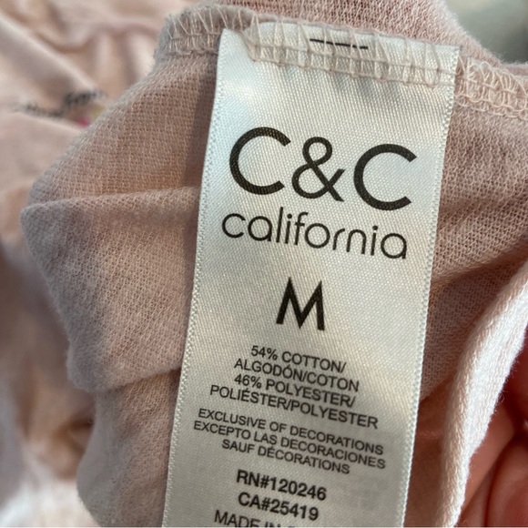 C&C CALIFORNIA Out Of Office Burnout Top Long Sleeve Medium - Picture 4 of 5